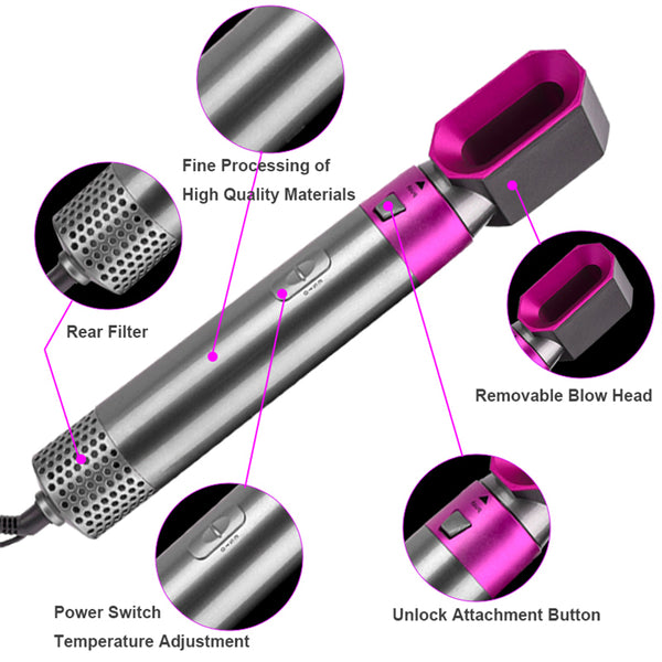 5 in 1 Hair Curler and Straightener Com™